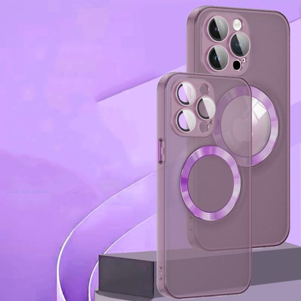 Estuche magnético para iPhone 12 Pro Max con acabado mate premium y protector de vidrio 8