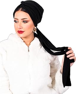 حجاب تربون للنساء شتوي قطيفه توربان حريمي برباط لارتدائه بطرق مختلفه عمامه نسائيه أغطية رأس حريمي حجاب للنساء