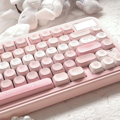 Image of Cute Keycaps Romantic Haze Pink PBT QX3 Profile MX Switch Key Cap