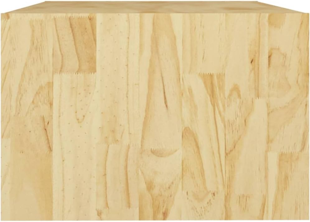 vidaXL Coffee Table - Modern Design, Solid Pinewood, 29.5"x19.7"x13.2", Functional Storage Shelf, Durable, Easy Assembly, Brown