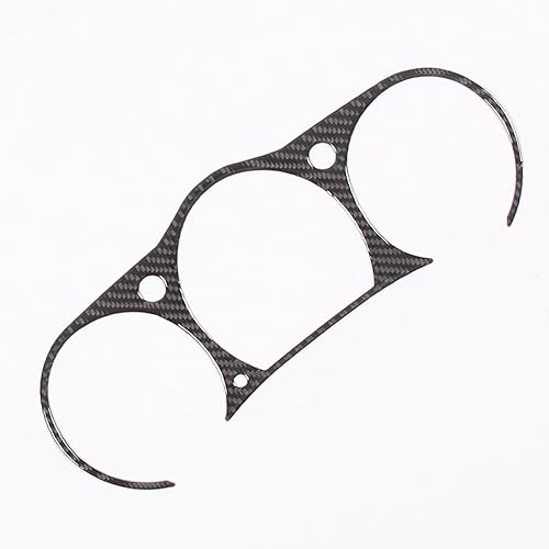 Miniatura 4 de Daeiclru Cubierta de velocímetro de fibra de carbono suave para interior de tablero de instrumentos compatible con Nissan 350z 2003-2006, calcomanía