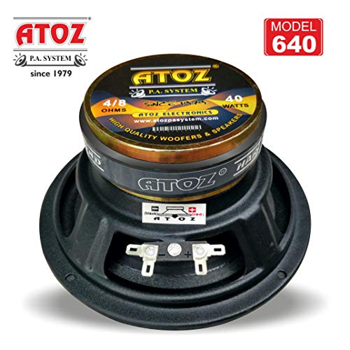 Image of ATOZ 6 inch 40W Woofer (Pack of 2pcs), Home Theater woofer for Crisp Sound and Punchy Bass