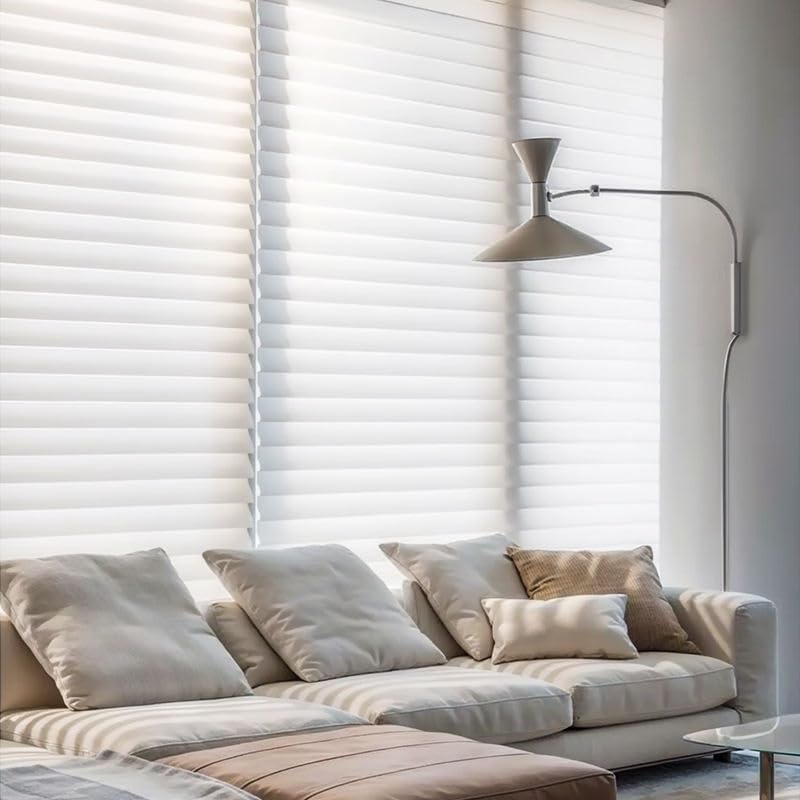 Custom Size Honeycomb Cellular Shades Cordless, UV Block & Water-Resistant Polyester Fabric, Energy-Efficient Window Coverings for Home Office