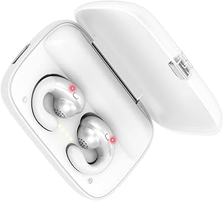 SECFOU Fones De Ouvido De Condução Óssea Fone De Ouvido Fones De Ouvido De Condução Óssea Fones De Ouvido De Condução Óssea S19 Não Fones De Ouvido Brancos