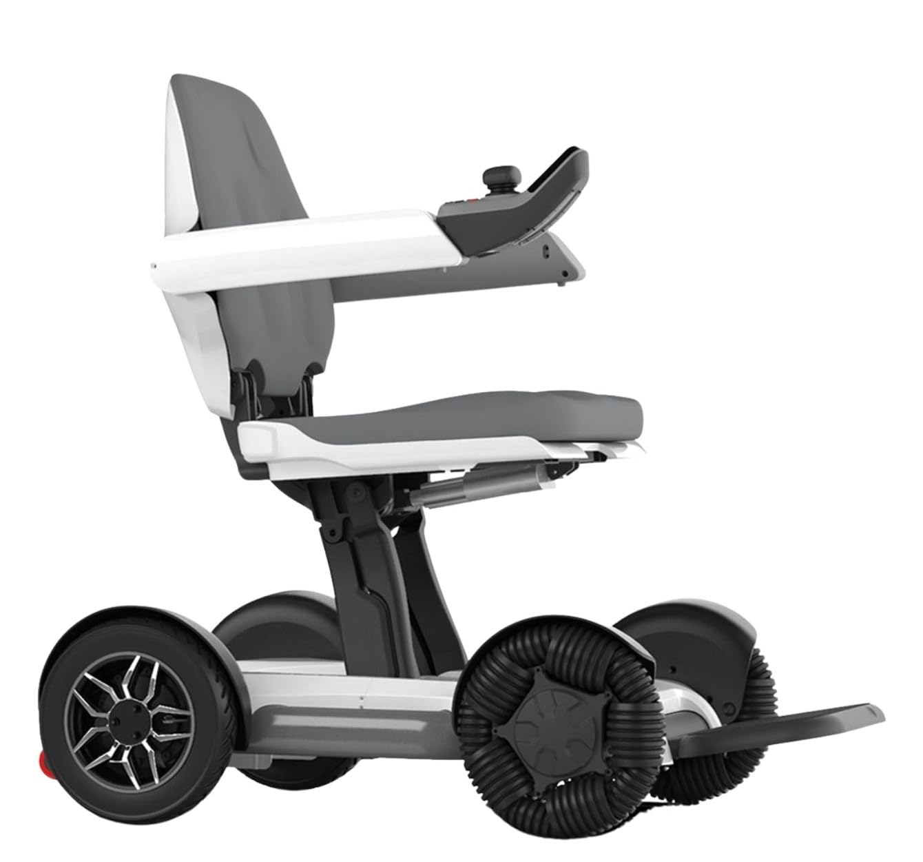 PLUS SANTE - Viaggiare, sedia a rotelle elettrica auto-pieghevole, autonomia 25 km, controllo intelligente e applicazione mobile, comfort premium, interno/esterno