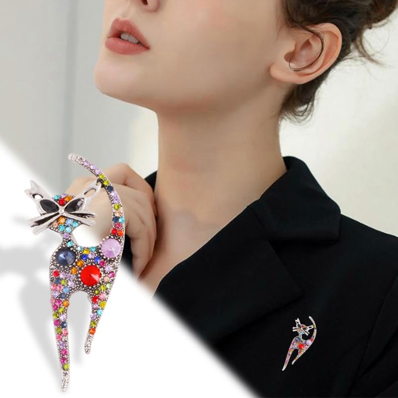 Image of Cameo Brooch Vintage Silver Tone Lady Portrait Brooch Pins for Women Victorian Jewelry Crystal Rhinestone Brooches for Hat Scarf Collar Lapel Handbags Shawls for Christmas