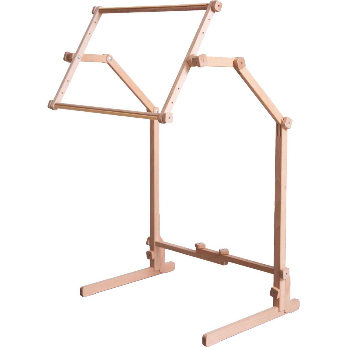 Support à broder"Elbe" avec ou sans fil à broder en bois réglable, Bois, marron, 40x56 cm