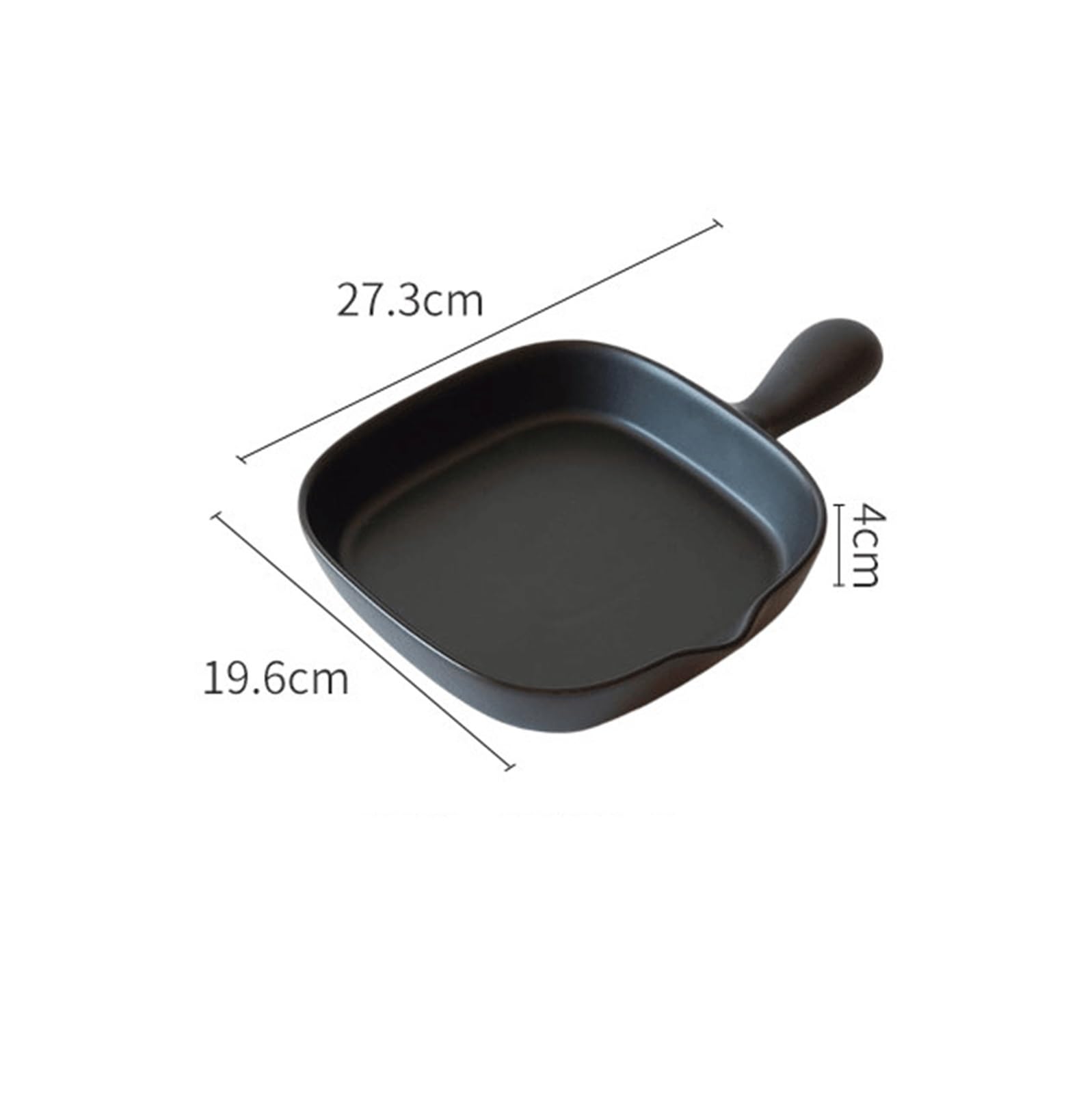 Quadratische Keramik-Auflaufform mit Griffen, mikrowellengeeignet Nudeln