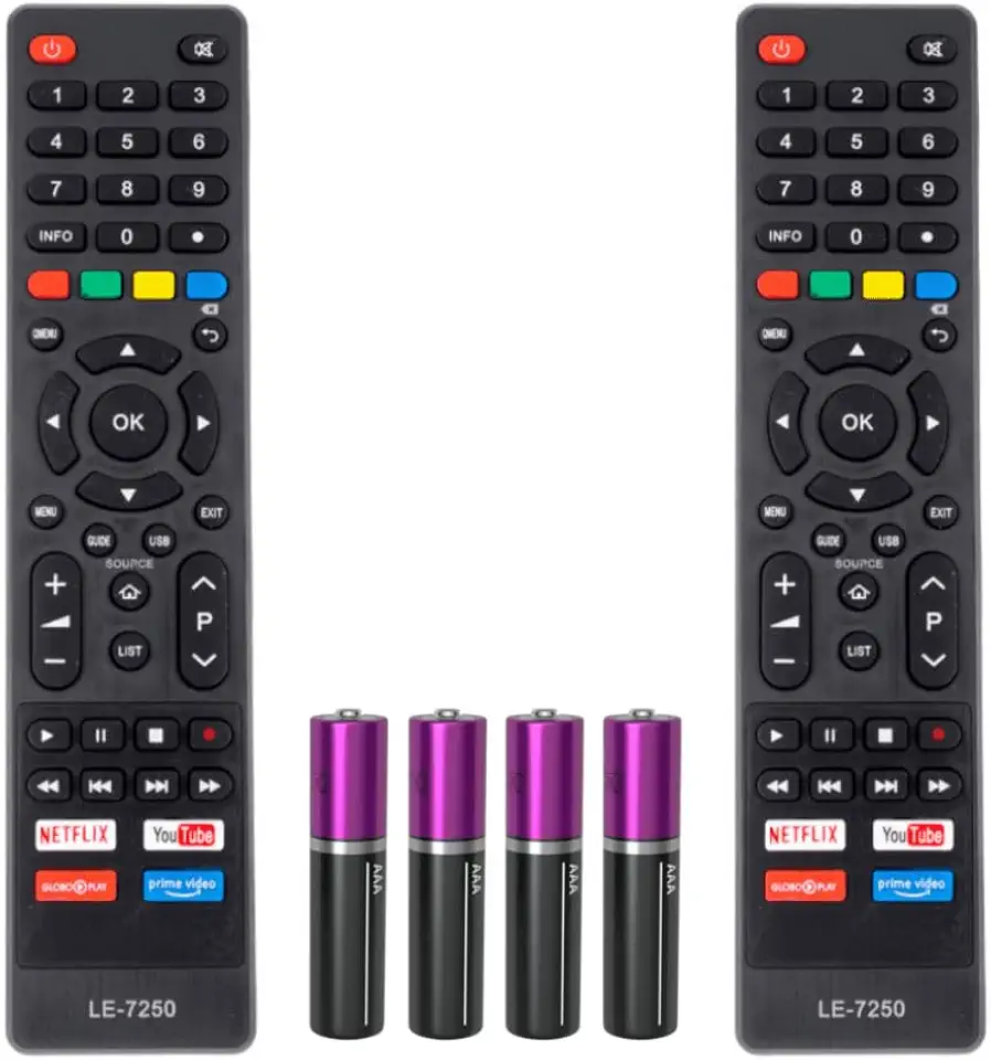 Kit 2 Controle Remoto Para Philco Smart TV