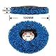 6 Stück Grob Reinigungsscheiben Ø100mm Rost entfernen CSD Reinigungsvlies CBS Nylon Gewebescheibe für Winkelschleifer | Rostentferner für Flex Blau (100mm - 4inch)