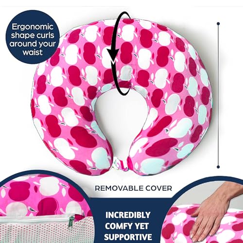 Image of VParents Multipurpose Baby Feeding Nursing Cum Maternity Pillow for New Born Cotton, Recommended for Maternity, Nursing, Medical Cheeky Cheeky (Pink) 110500