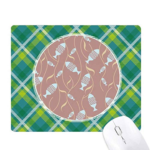 Tapis de souris abstrait poissons et réseau de verdure haut de gamme