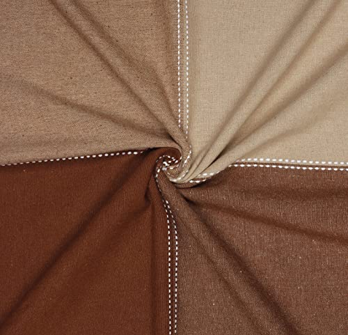 Image of AIRWILL, 200GSM Handloom Cotton Double Bedsheet with 2 Pillow Covers (4-Way Brown)