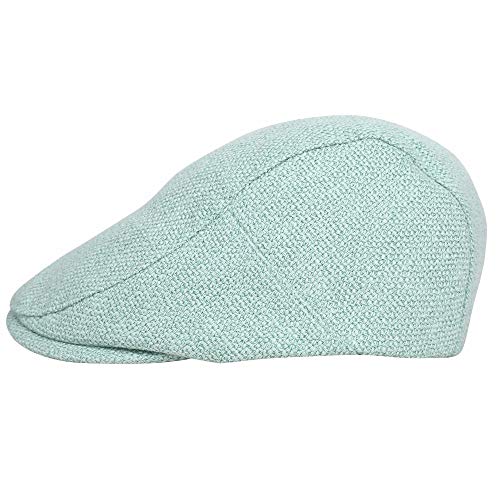 WITHMOONS Ivy Cap Straw Weave Linen-Like Cotton Cabbie Newsboy Hat MZ30038 (Sky)