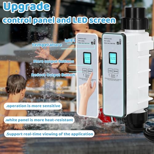 Upgraded IC40 Salt Cell Chlorine Generator Replacement for pentair intellichlor IC40 Pool Chlorinator, Replace Part Number EC-520555 520555, Up to 40,000-Gallon