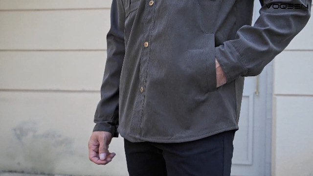 Giacca Uomo Flanella Con Fodera - Giubbotto Casual Stile Western Con Bottoni A Pressione - Foto 3