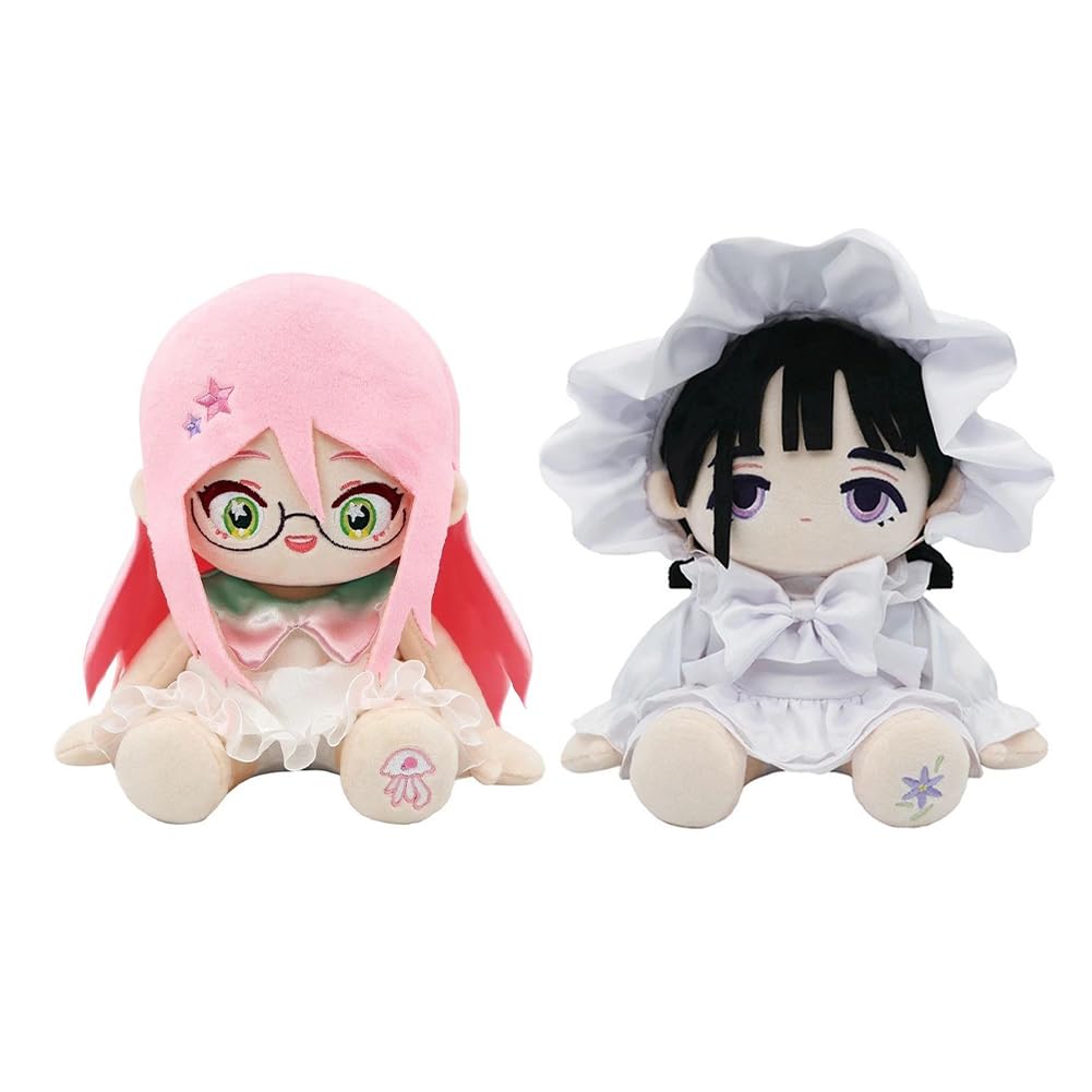 Sua und Mizi Plüschfigur, 20 cm, Anime, gefüllt, weich, Cartoon-Kissen, pelzig, Mizi Sua, Figur, Kissen, Heimdekoration, Geschenk, 2 Stück