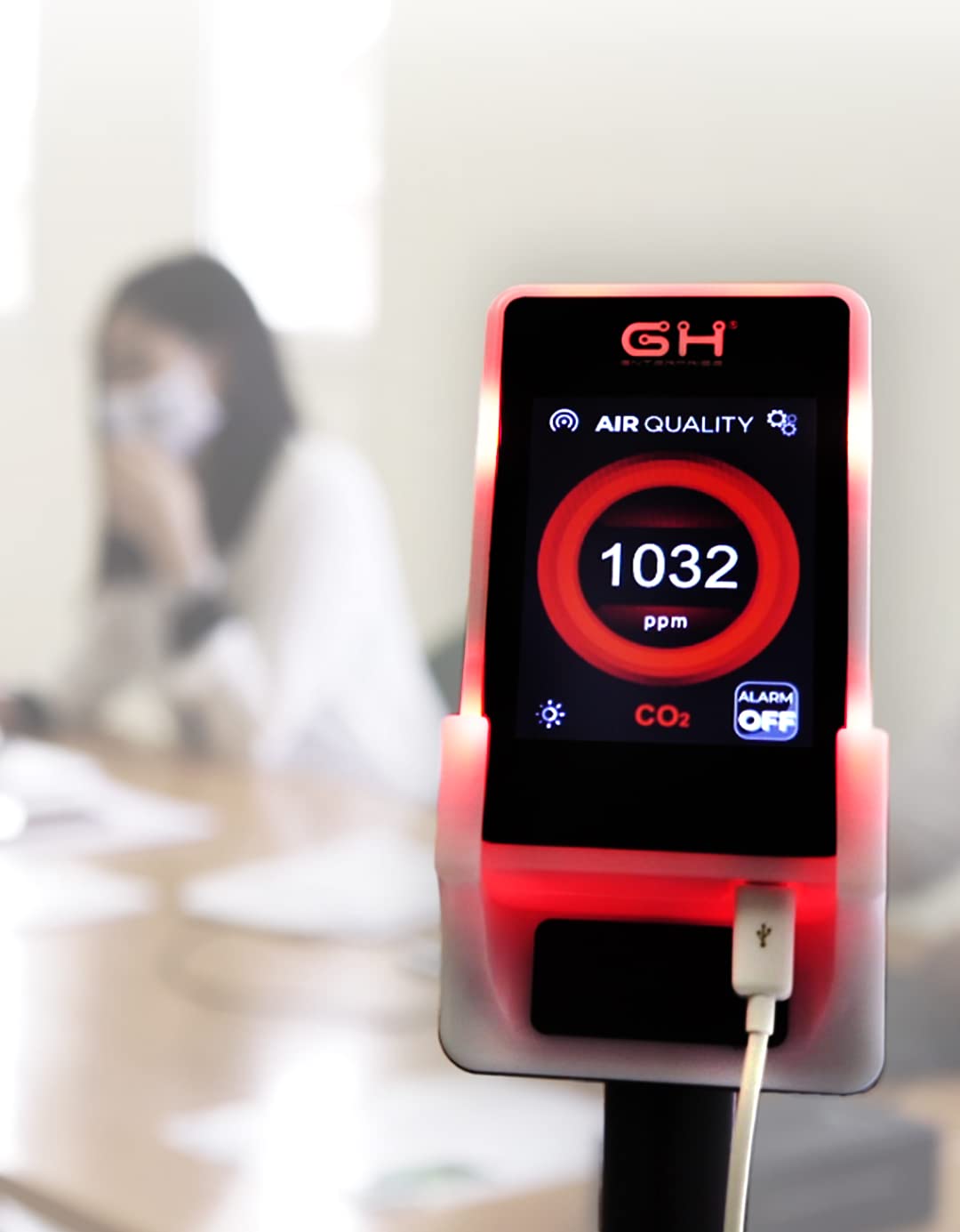 HAND AIR CO2 - Medidor de calidad del aire - Detector anhídrido de carbono INDOOR AMBIENTOS cerrados