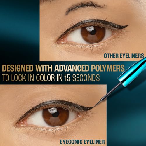 Image of LAKME 9to5 Eyeconic Waterproof Liquid Eyeliner, Intense Black, 4.5 ml, for Precise Eye Definition, with Quick-Dry Formula, Smudgeproof and Waterproof