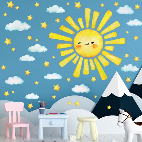 Vinilos Decorativos Infantil Sol y Estrellas 6 Unidades 12x12 pulg miniatura 3