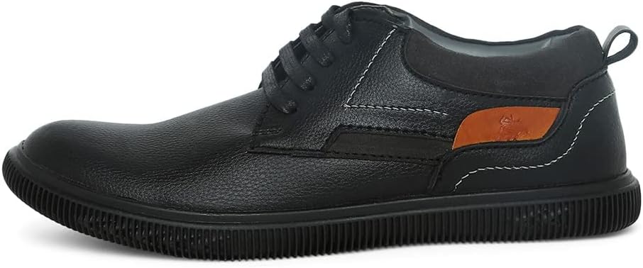 BuckarooJaripeo Wilfred Premium Vegan Synthetic Black Casual Shoes for Mens