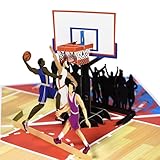 GREETING ART Basketball Pop Up Card,Pop Up Basketball Birthday Card,3D Sports Greeting Card for Anniversary,Father's Day, Happy Birthday Card for Friends,Kids,Him,Dad,Husband,Boyfriend