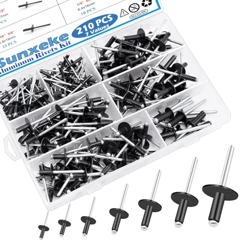 Front Sunroof Sunshade Will Not Latch or is Difficult to Latch in the Closed Position - 2010-2017 Buick Chevrolet GMC Saturn 6 Sunxeke 210PCS Black Pop Rivets Assortment Kit,Includes 7 Sizes Large Flange Aluminum Rivets (1/8 inch 3/16 inch 1/4 inch) for DIY, Automotive Repairs,and More.Assorted Blind Rivets with Case