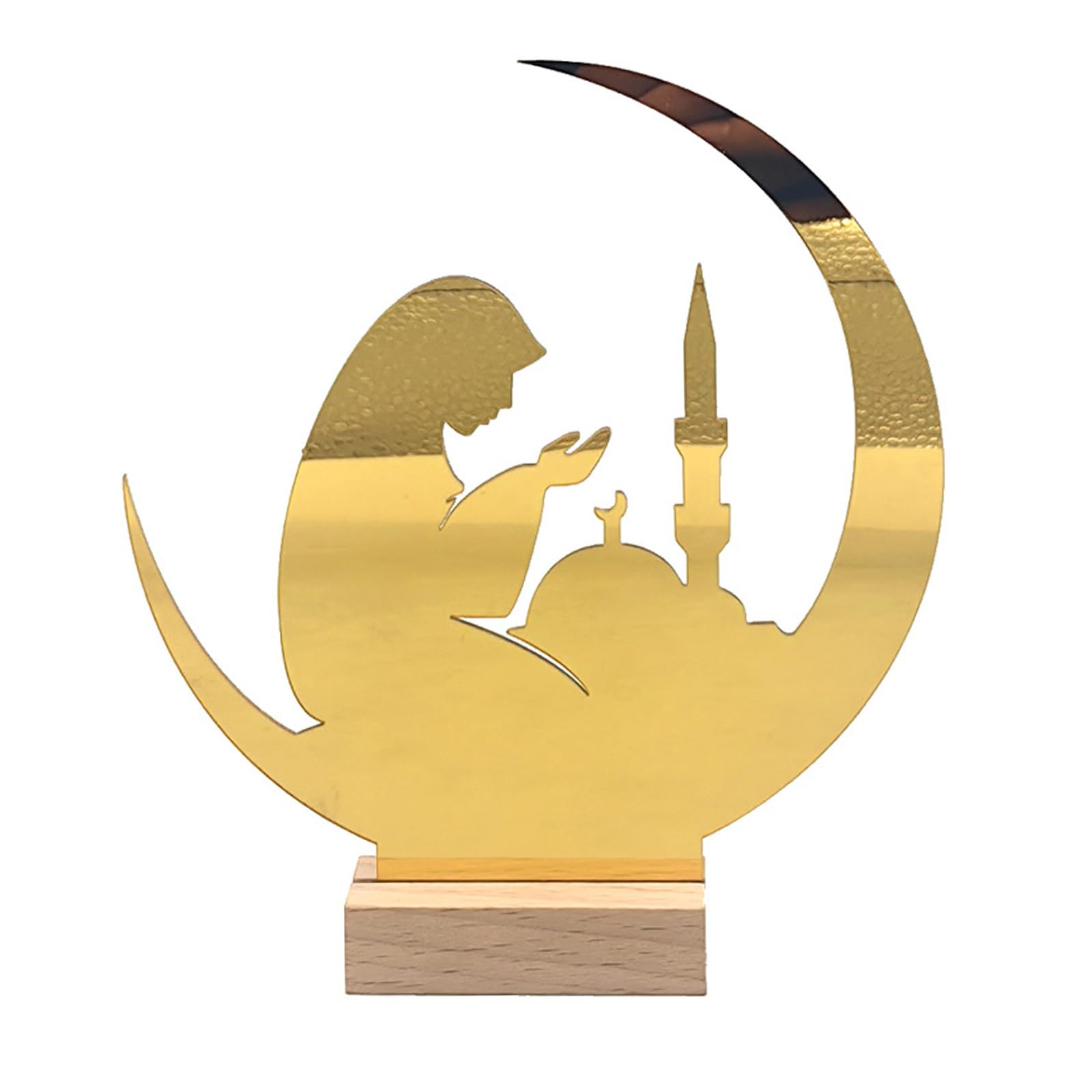 Tsophreniq 3D Acrylic Crescents Decoration for Eid and Ramadans Desktop Ornament Elegant Islamics Festival Party Supplies Islamics Festival Party Supplies