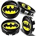 Biomar Labs 4 x 68mm Cache-Moyeu Capuchons de Centre Enjoliveurs de Roué Voiture Jante Cache-Moyeux Compatible avec BMW Cache Moyeux Numéro de Pièce 36136783536 Batman Logo CB 39