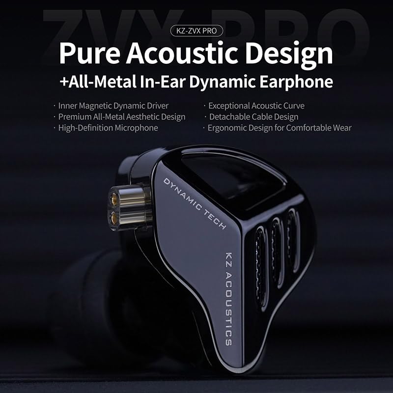 Amazon.com: KZ ZVX Pro Dynamic in-Ear Headphones - HiFi Sound