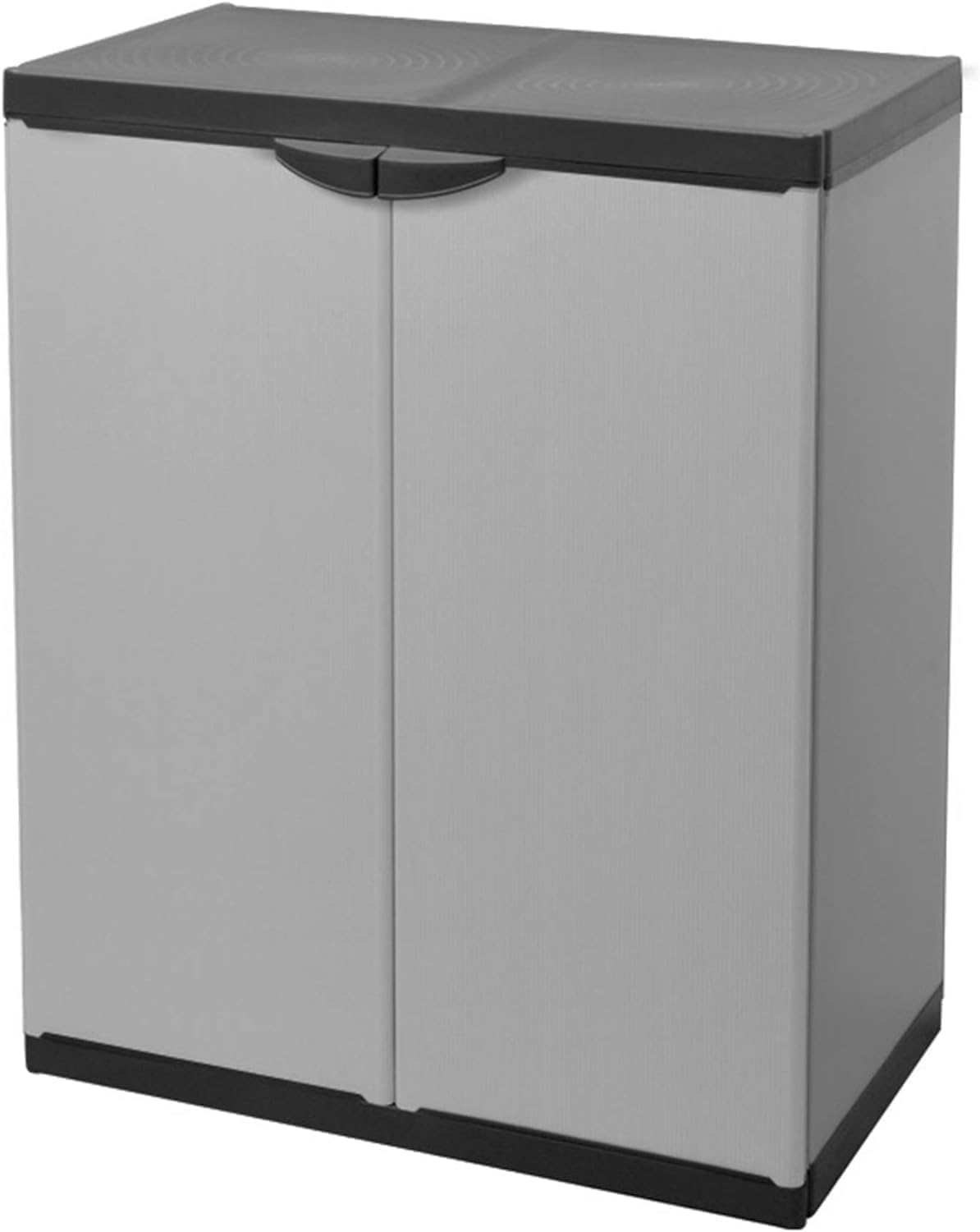 Avilia Armadio Modulare a 2 Ante Basso - Armadio per Interni ed Esterni Ideale per Organizzazione Attrezzi, in PVC, 68x39.5x85cm, Grigio