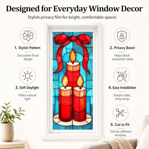 Vinilo decorativo para ventana navideña 17.3 x 39.4 pulgadas miniatura 6