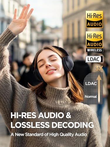 1MORE SonoFlow-Pro Noise Cancelling Headphones, Over Ear Bluetooth Headphones with LDAC for Hi-Res Wireless Audio - Image 3
