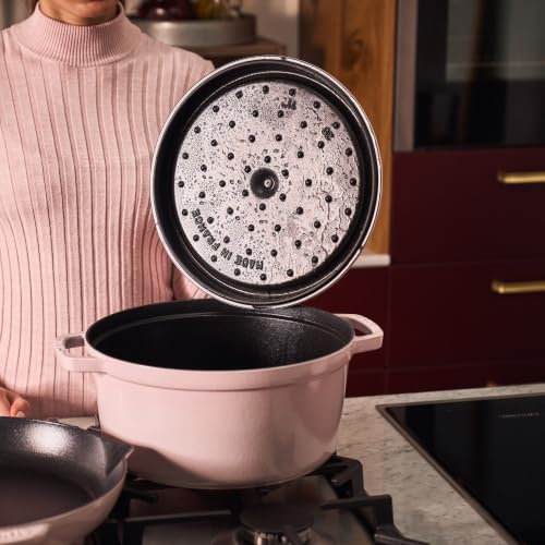 Image of Staub Cast Iron 4-qt Round Dutch Oven - Peony Pink
