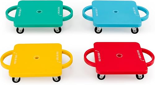 HONEY JOY Patinete para niños con asas y ruedas que no se dañan, divertidos scooters deportivos, equipo de juego de gimnasio interior para niños,