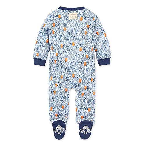 Image of Burt's Bees Baby unisex-baby Sleep & Play, Organic One-piece Romper-jumpsuit Pj, Zip Front Footed Pajama