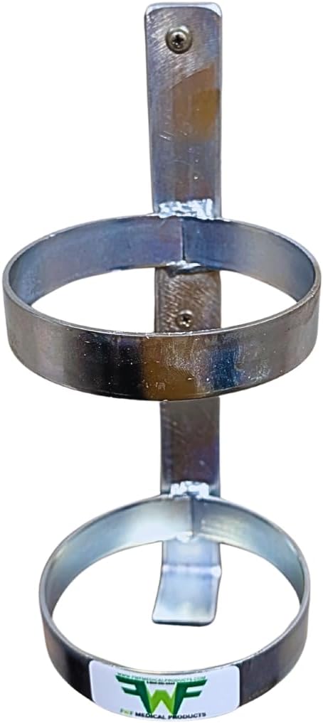 Oxygen Permanent Wall Mount for 1 (D OR E Style) Cylinder Diameter 4.3" Made in USA