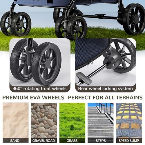 Poussette pour chiens jusqu'à 30 kg pliable à 4 roues