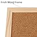 Cork Board Bulletin Board - 15.7 X 12 Inches Vision Board Wood Frame Corkboard Message Board Wall Mounted Pin Board for School, Home & Office (with Pins, Eye Bolts, Gaskets, Screws)