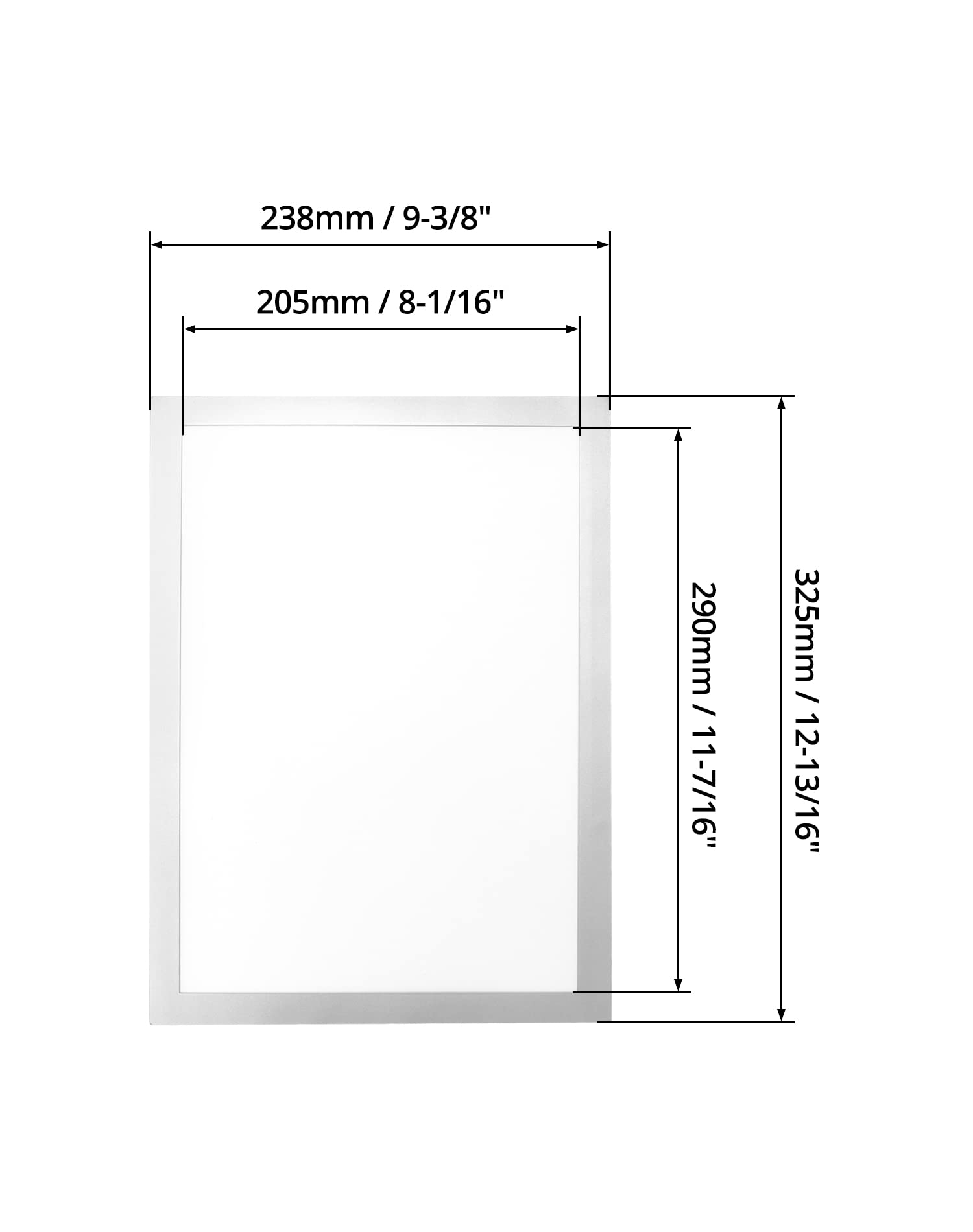 QWORK® 5 szt. Magnetyczne ramki do zdjęć, uchwyty na dokumenty z magnetycznym zamknięciem Odpowiednie do certyfikatów A4, reklam, zdjęć, zdjęć (srebrny)