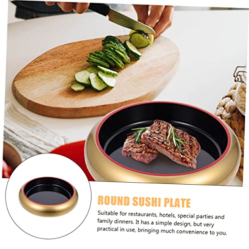 Plato redondo profundo de plástico para sushi miniatura 4