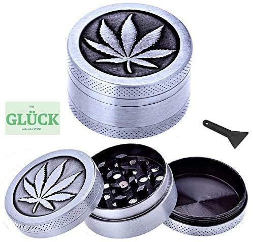 Grinder van metaal voor tabak, kruiden en specerijen, Tobacco Spice Crusher Herfst + gratis gelukssticker - Image 3
