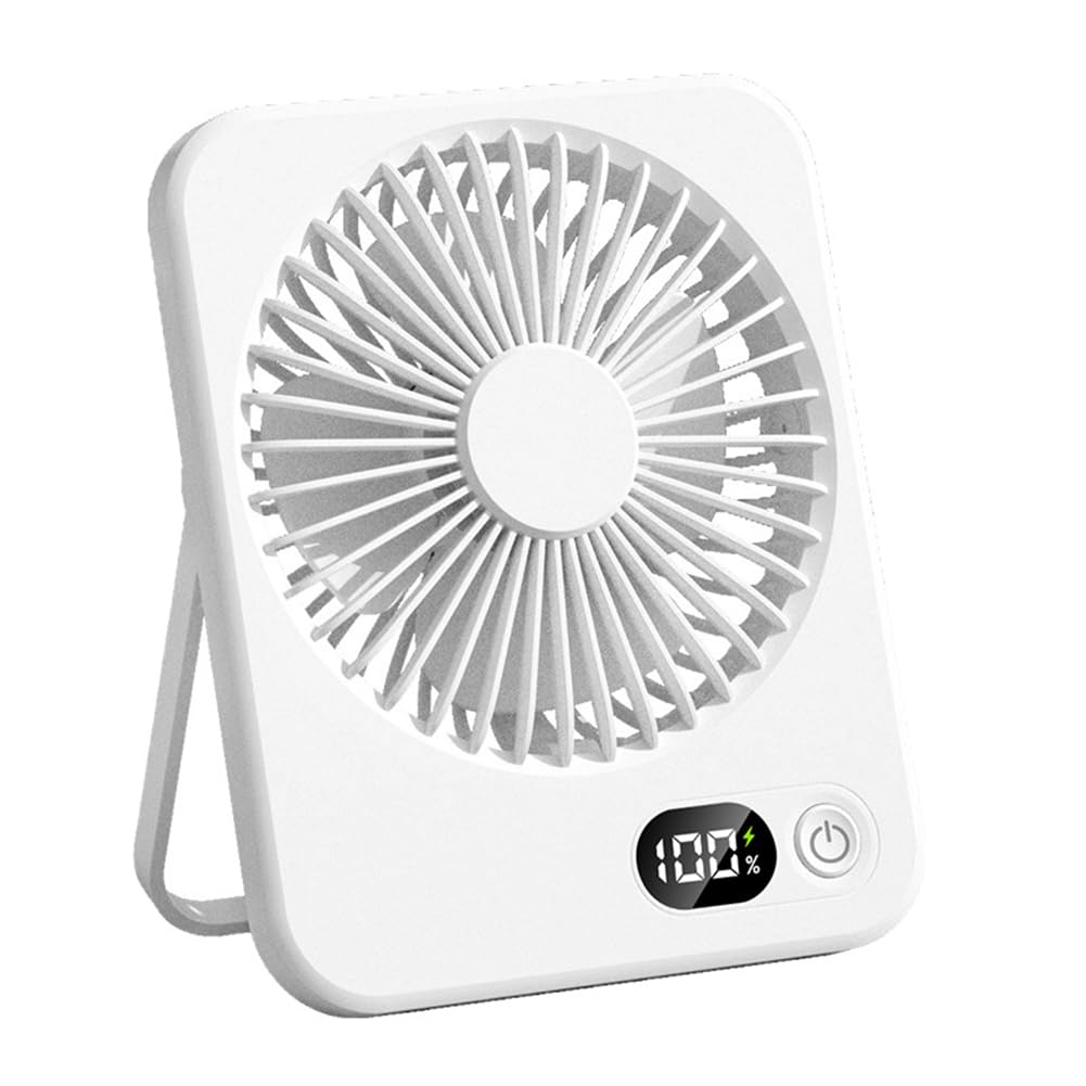 CTRLZS Portable Desktop Fan Rechargeable Long Endurance Ultra-Thin with Powerful Airflow Quiet Foldable Handheld Desktop Fan