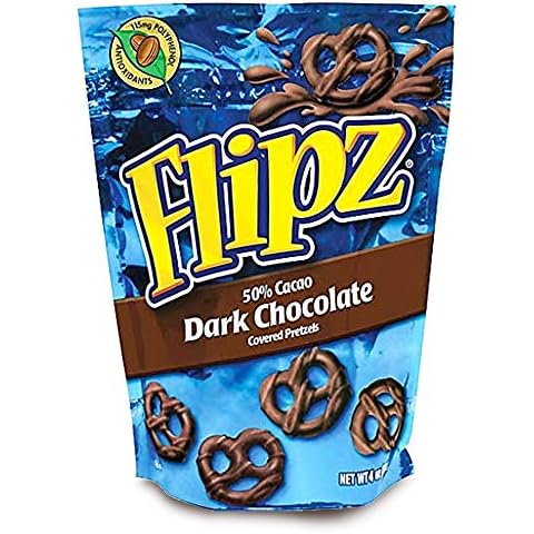 Flipz Dark Chocolate Covered Pretzels, 4 Oz. Bags, 6 Bags/Box Cover