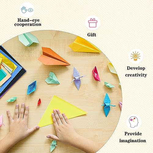 Kwzuvn KWZVUN-200 20CM ORIGAMI 200 Sheets Origami Paper, 20X20 Cm/8 Inch Origami Paper Double Sided(70Gsm), 20 Colors Large Origami Paper Squares thumb #2