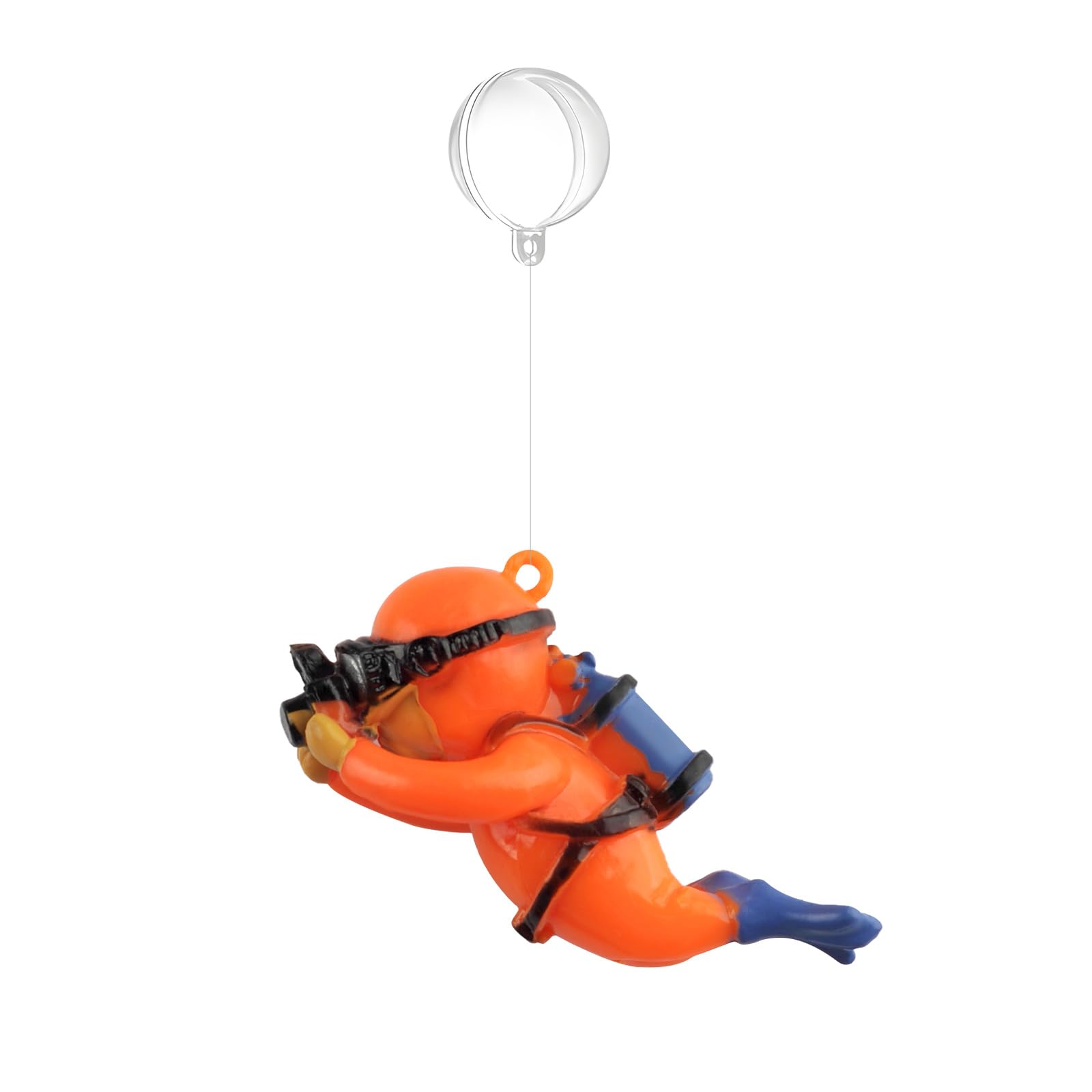 onesimcr Floating Fish Tank Decorations, Aquarium Decorations, Lovely Diver Fish Tank Decorations, Floating Device Fish Tank Accessories，Suitable for All Kinds of Fish Tanks(Orange)… : Pet Supplies
