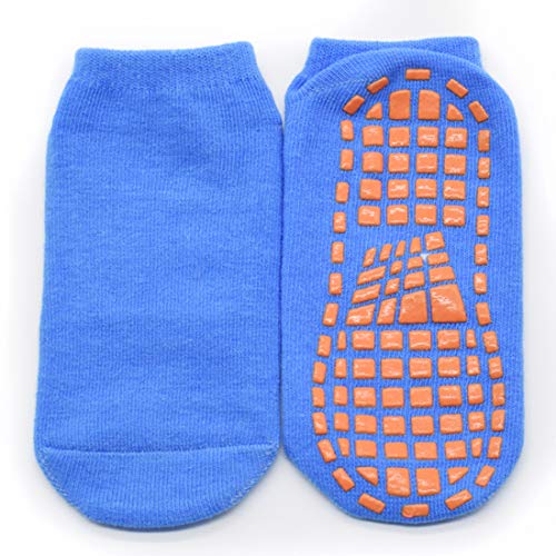 6 Packs Toddler Socks Non Skid Socks for Kids Anti Slip Ankle Socks With Grips for Hospital, Yoga, trampoline (M) - Thumbnail 2