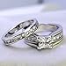 lvrong Couple Rings His Her Wedding Ring Sets Matching Rings White Gold Plated AAA CZ Ring Mens Wedding Bands