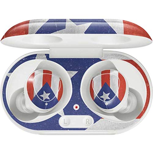 Skinit Decal Audio Skin Compatible with Galaxy Buds+ - Officially Licensed Skinit Originally Designed Puerto Rico Flag Distressed Design