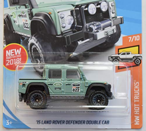 Hot Wheels 2018 Land Rover Defender Double Cab miniatura 2